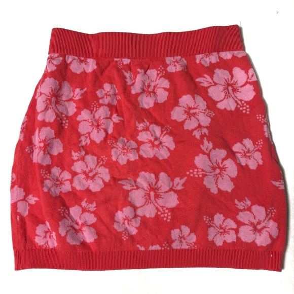 Art class floral Hawaiian cotton skirt - Picture 1 of 3